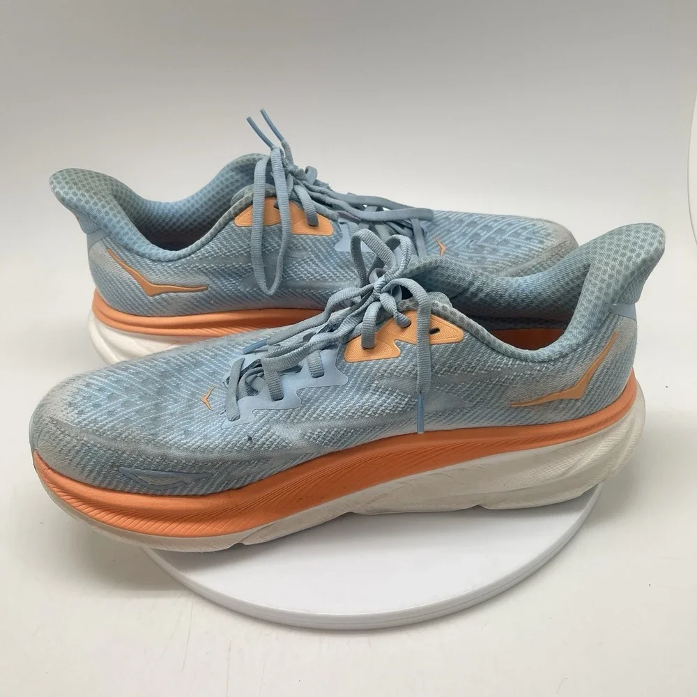 Hoka One One Sneakers Womens 11 B Clifton 9 1127896 ABIW Blue Running Shoes